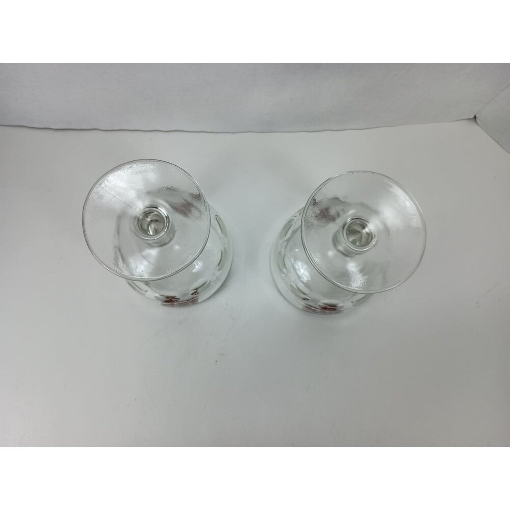 Schlitz Beer Glass Milwaukee Famous Thumbprint Stemmed Goblets Set Of 2 Vtg. - Picture 7 of 7